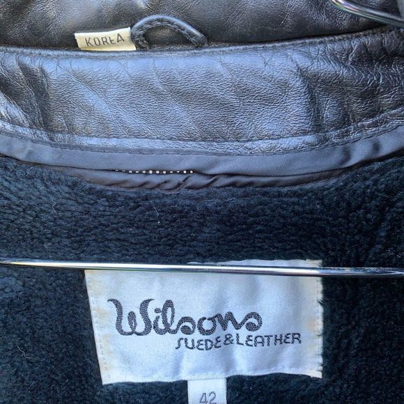 Vintage 70s Wilson’s Leather Bomber Jacket Size 42 - Picture 4 of 8